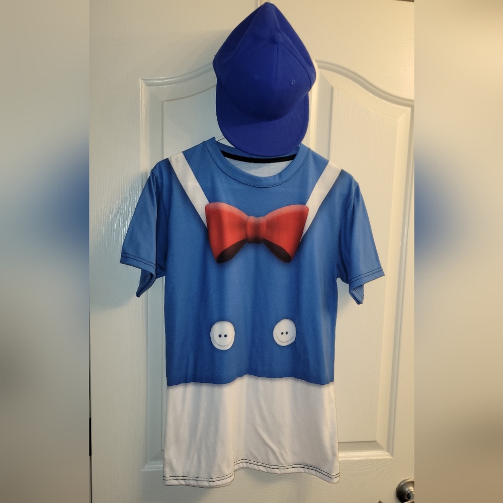 Donald Duck Costume Cosplay Shirt (Small) And Hat